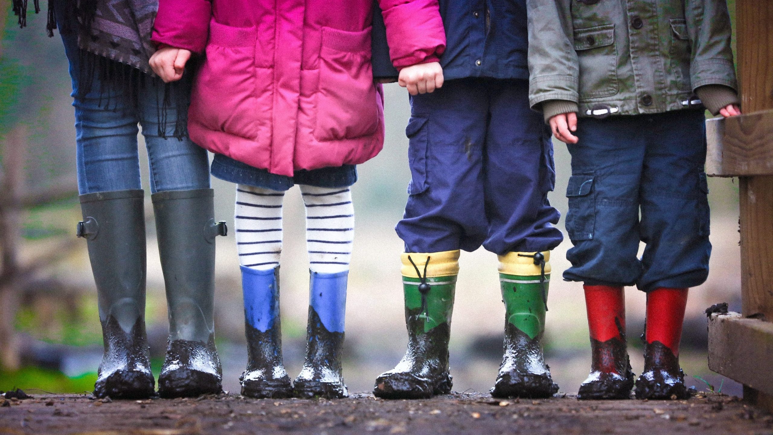 picture of children wearing wellies